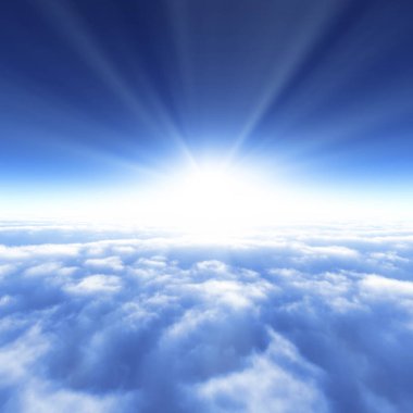 mavi gökyüzü ve doğa arka planında bulutlar