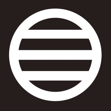 Geleneksel Japon aile arması illüstrasyonu