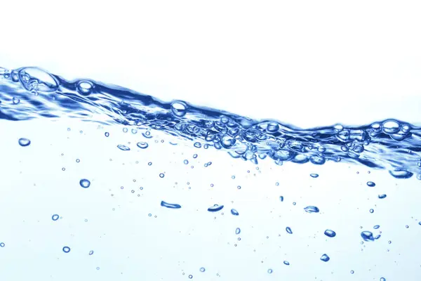 Agua Transparente Movimiento Aislada Sobre Fondo Blanco —  Fotos de Stock