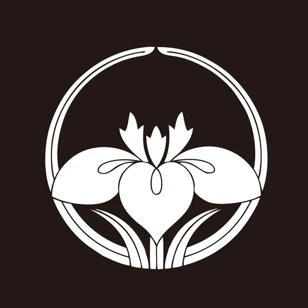 traditional Japanese family crest logo illustration