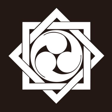 Geleneksel Japon aile arması illüstrasyonu