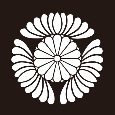 Soyut çiçek süsü, siyah ve beyaz çizimler