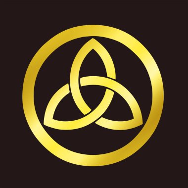 Geleneksel Japon aile arması logosu altın rengi gösteriyor