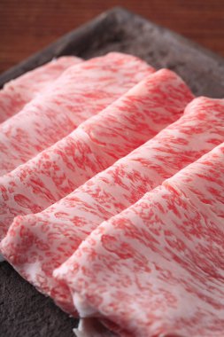 Lezzetli wagyu bifteğinin yakın plan görüntüsü            
