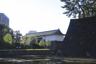 Tapınağın manzarası, Japonya 'nın güzel mimarisi.