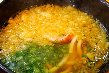 Lezzetli Asya yemeklerinin yakın görüntüsü