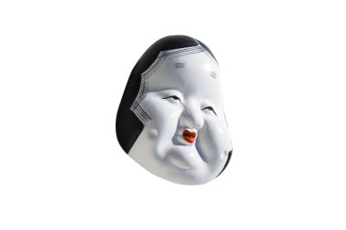 Maske Okame arka planda, kapat