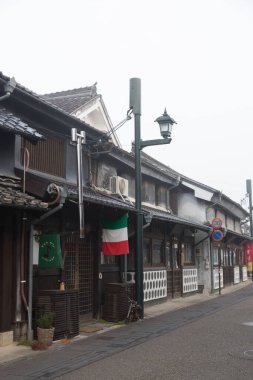 Japonya 'daki güzel eski kasaba ve cadde