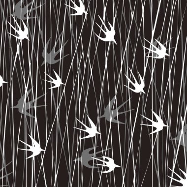 Uçan kuşlarla kusursuz desen