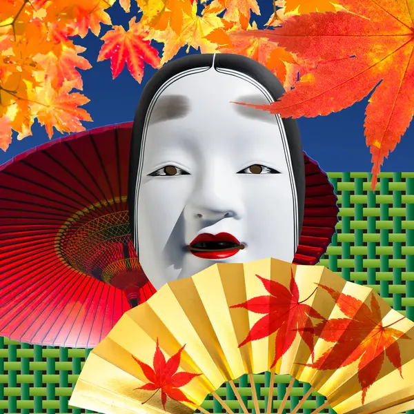 Traditional japanese theatre mask