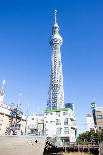 Tokyo Skytree Torn Över Blå Himmel — Stockfoto