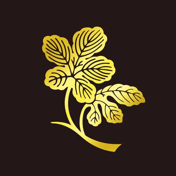 Traditionele Japanse Familiewapen Logo Illustratie Van Gouden Kleur — Stockfoto