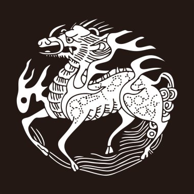 Geleneksel Japon aile arması illüstrasyonu