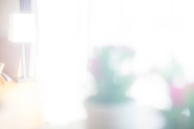 Saksıdaki çiçeklerin odak noktası soyut 