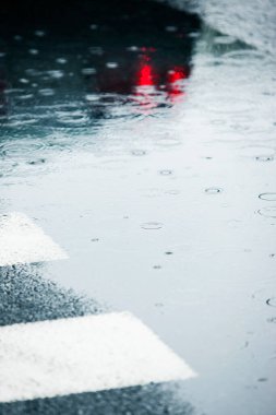 Arka planda yağmur damlaları