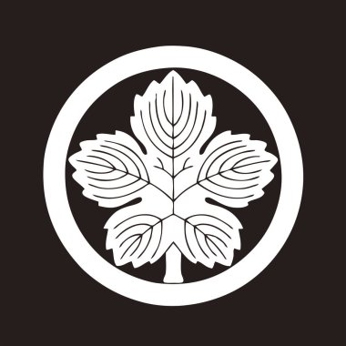 Geleneksel Japon aile arması illüstrasyonu