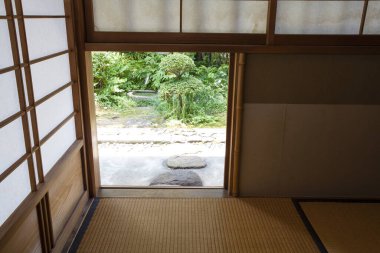 Geleneksel Japon evi iç mimarisi.