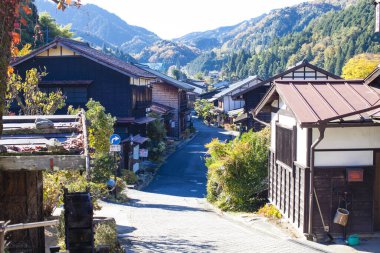 Tsumago-juku, Japonya 'nın Nagano ilinin Kiso Vadisi' ndeki tarihi posta kasabası.               