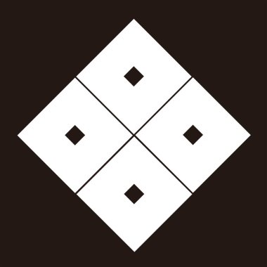 Geleneksel Japon aile arması illüstrasyonu