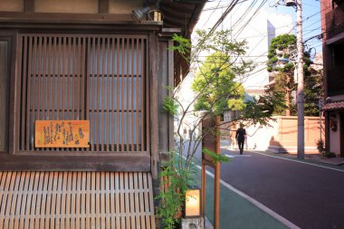 Eski geleneksel Japon mimari detayı. 