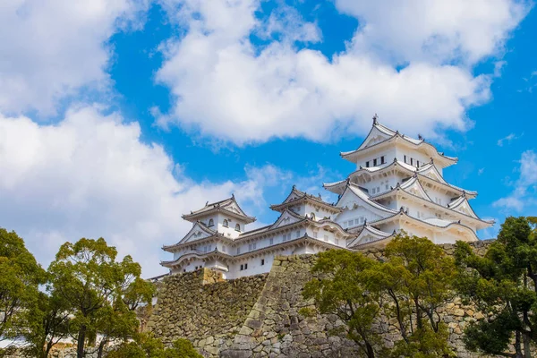 Japonya Daki Ünlü Osaka Şatosu Kulesinin Manzaralı Görüntüsü — Stok fotoğraf