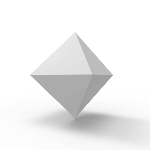 3D рендеринг иллюстрации алмаза на белом фоне