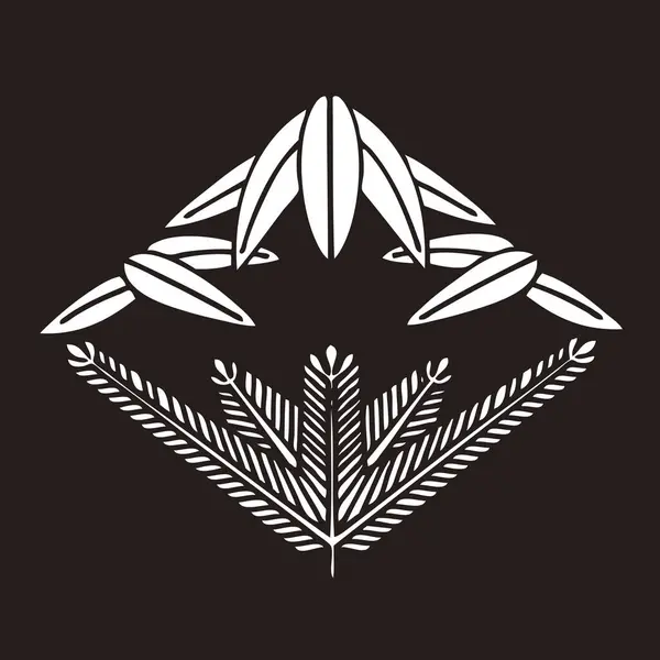 Tradiční Japonský Rodinný Erb Logo Ilustrace — Stock fotografie