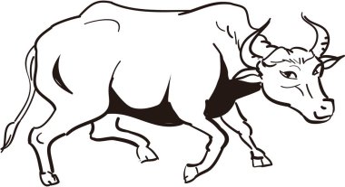 Çizgi film boğası çizimi