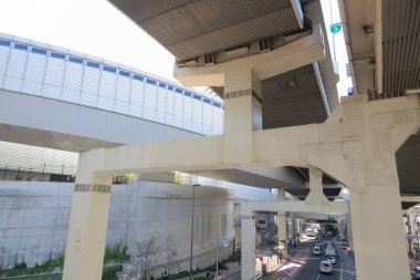 Roppongi, Tokyo, Japonya - Japonya 'da gündüz vakti Urban Expressway Manzarası