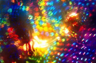 Bokeh ile soyut bir arkaplan. yumuşak ışık ve odaklanmış noktalar.    