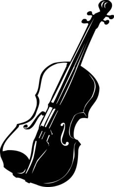  Siyah-beyaz keman eskizinin çizimi