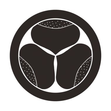 Geleneksel Japon aile arması illüstrasyonu         