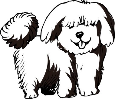 Çizgi film köpeğinin çizimi 