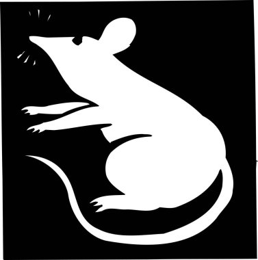 Siyah arkaplanda fare çizimi