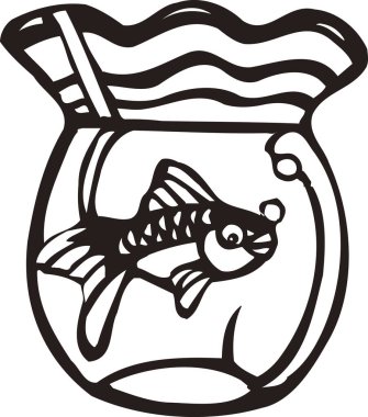 Çizgi film balığı çizimi