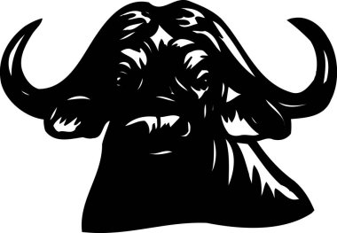 Çizgi film karakteri bufalo kafası çizimi