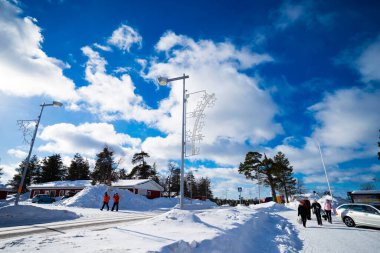 Kuzey kutbunun güzel kış manzarası