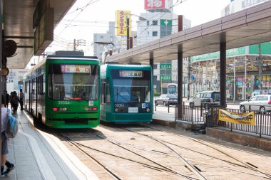 Japonya, Hiroşima 'daki Tramvayların manzarası
