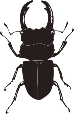 böcek logo şablonu, siyah ve beyaz illüstrasyon