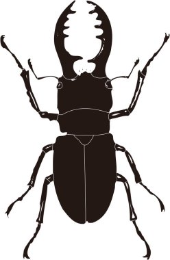 böcek logo şablonu, siyah ve beyaz illüstrasyon