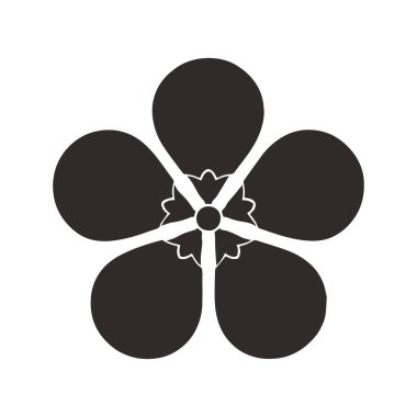 Geleneksel Japon aile arması illüstrasyonu            