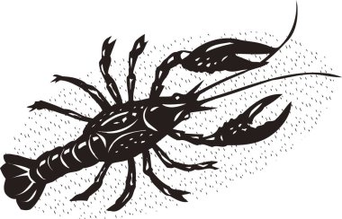 Kerevit simgesi, beyaz arkaplanda izole edilmiş basit siyah beyaz çizim