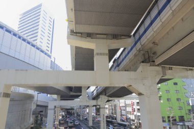 Roppongi, Tokyo, Japonya - Japonya 'da gündüz vakti Urban Expressway Manzarası