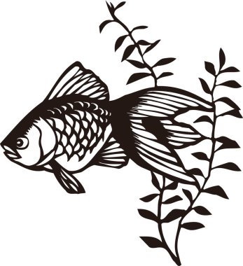 balık çizimi, siyah beyaz çizim