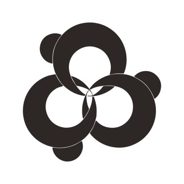 Geleneksel Japon aile arması illüstrasyonu            