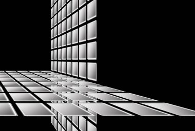 Soyut küp kavramının 3D canlandırması