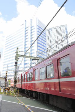 Modern şehir manzarası, kentsel ufuk çizgisi arkaplan görüntüsü 