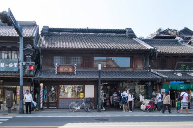 Japon şehrinin geleneksel mimari görüşü