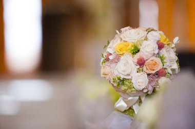 Güzel düğün buket arka plan üzerinde