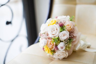 Güzel düğün buket arka plan üzerinde